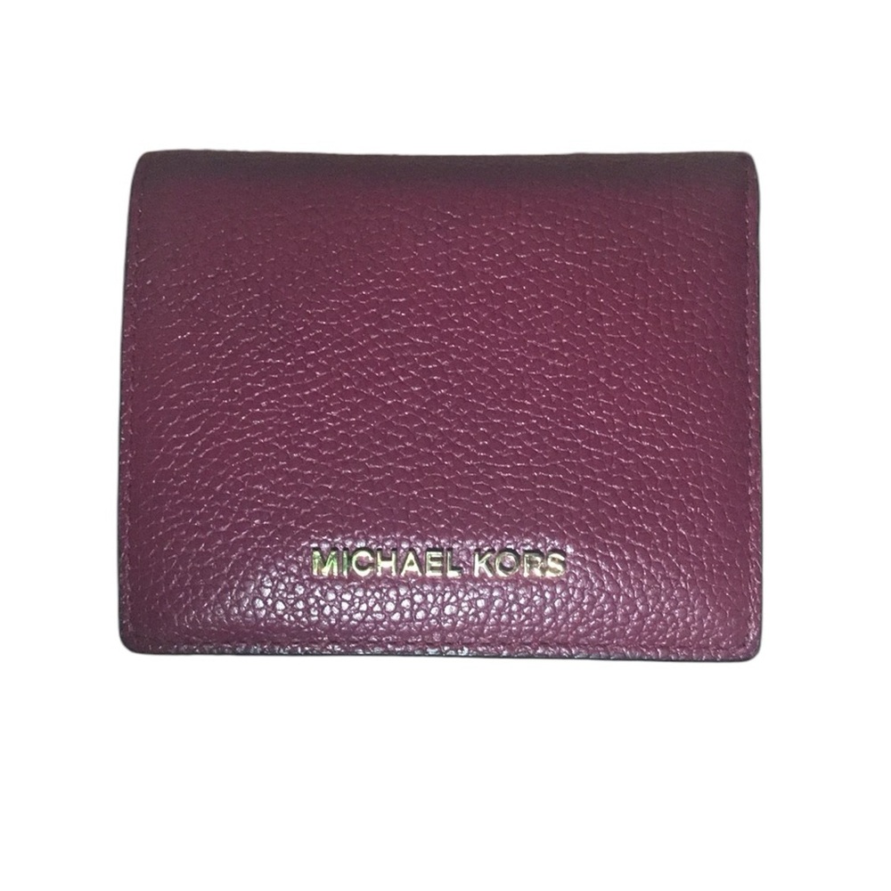 Michael Kors Compact Leather Wallet w/Gold Hardware